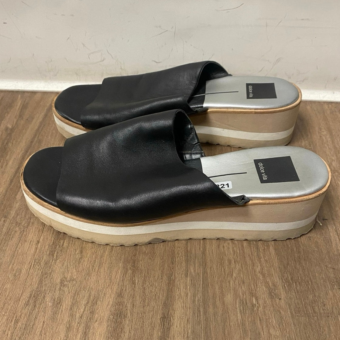 Dolce Vita Black Slides Sz 9