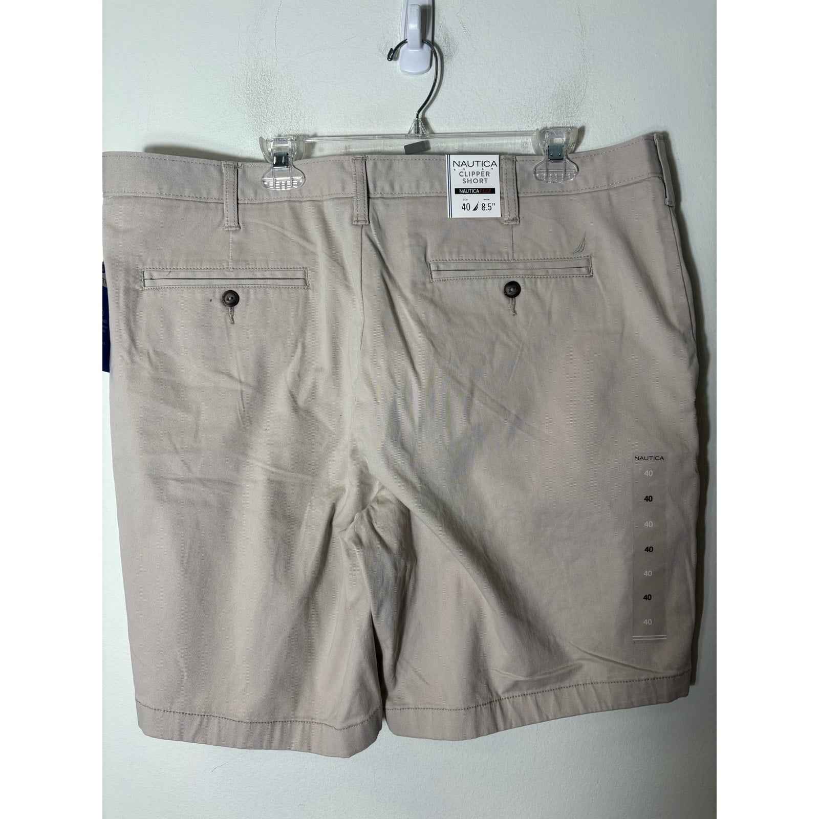 NWT Mens Nautica Khaki Deck Shorts Sz 38"x8.5" Inseam