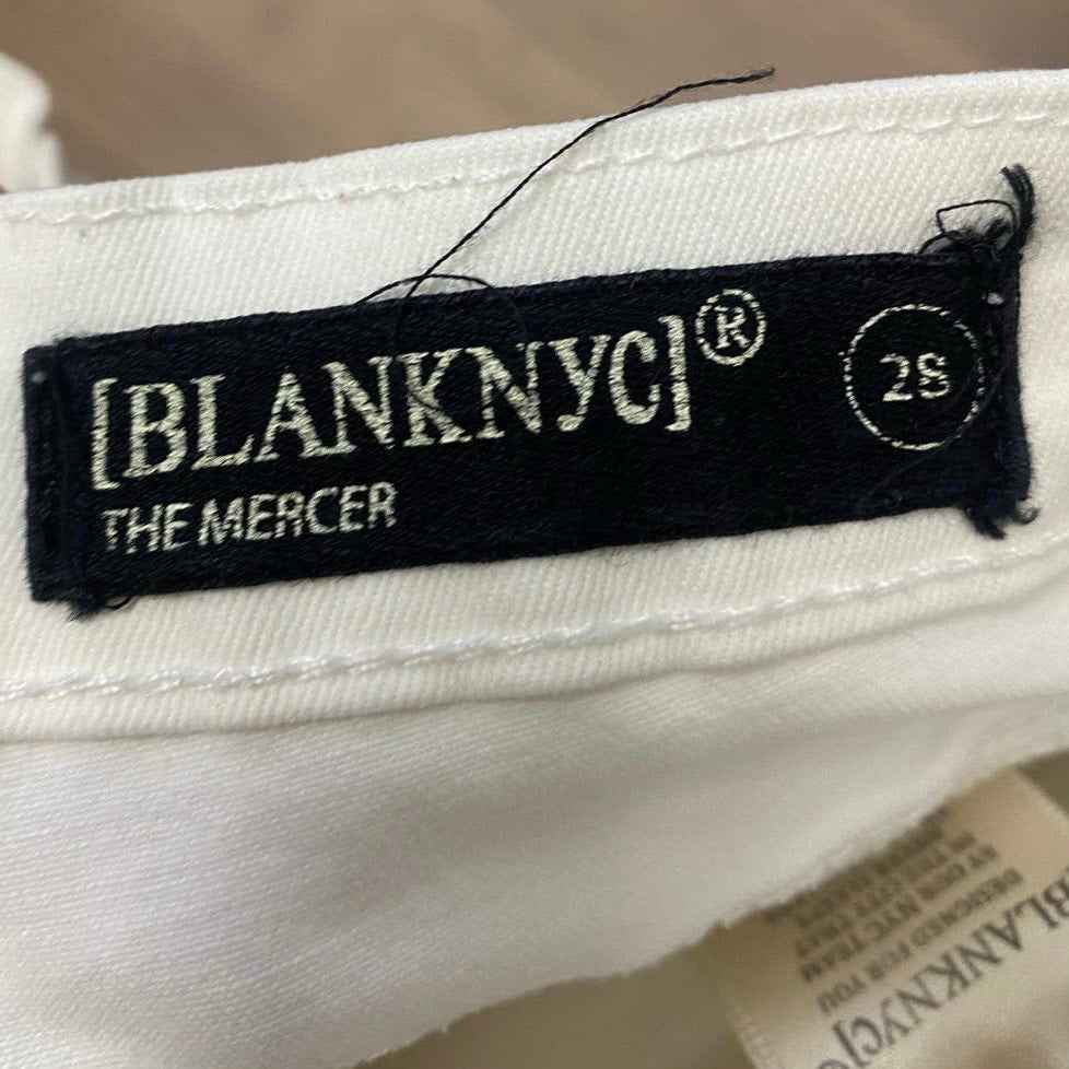 Blank NYC White The Mercer Skinny Ankle Jeans Sz 28s