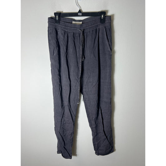 Womens Current/Elliot Black Drawstring Wide Leg Sweatpants Sz M