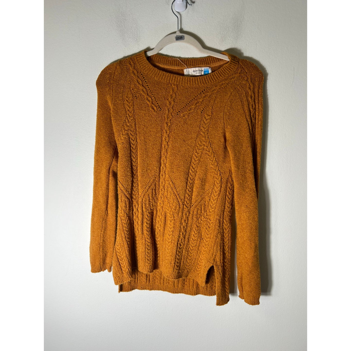 Sparrow Burnt Orange Long Sleeve Sweater Sz XS
