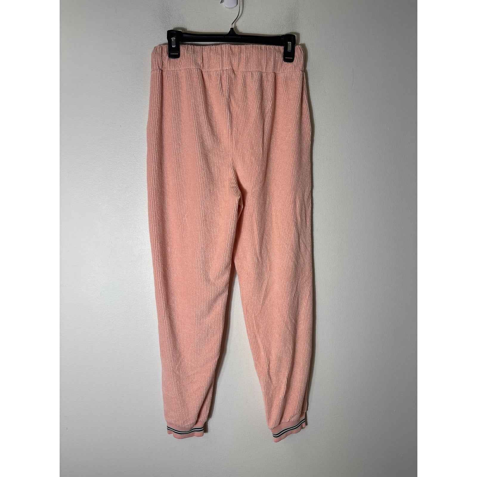 Roller Rabbit Peach Ribbed Terry Cloth Joggers Sz S