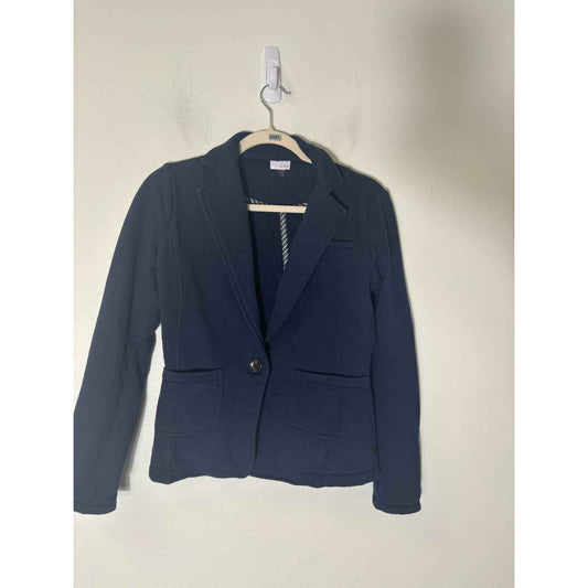 Ecru Navy Sweatshirt Jacket Sz XS