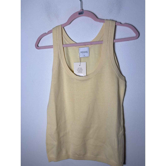 NWT Posse Finley Butter Yellow Tank Sz M