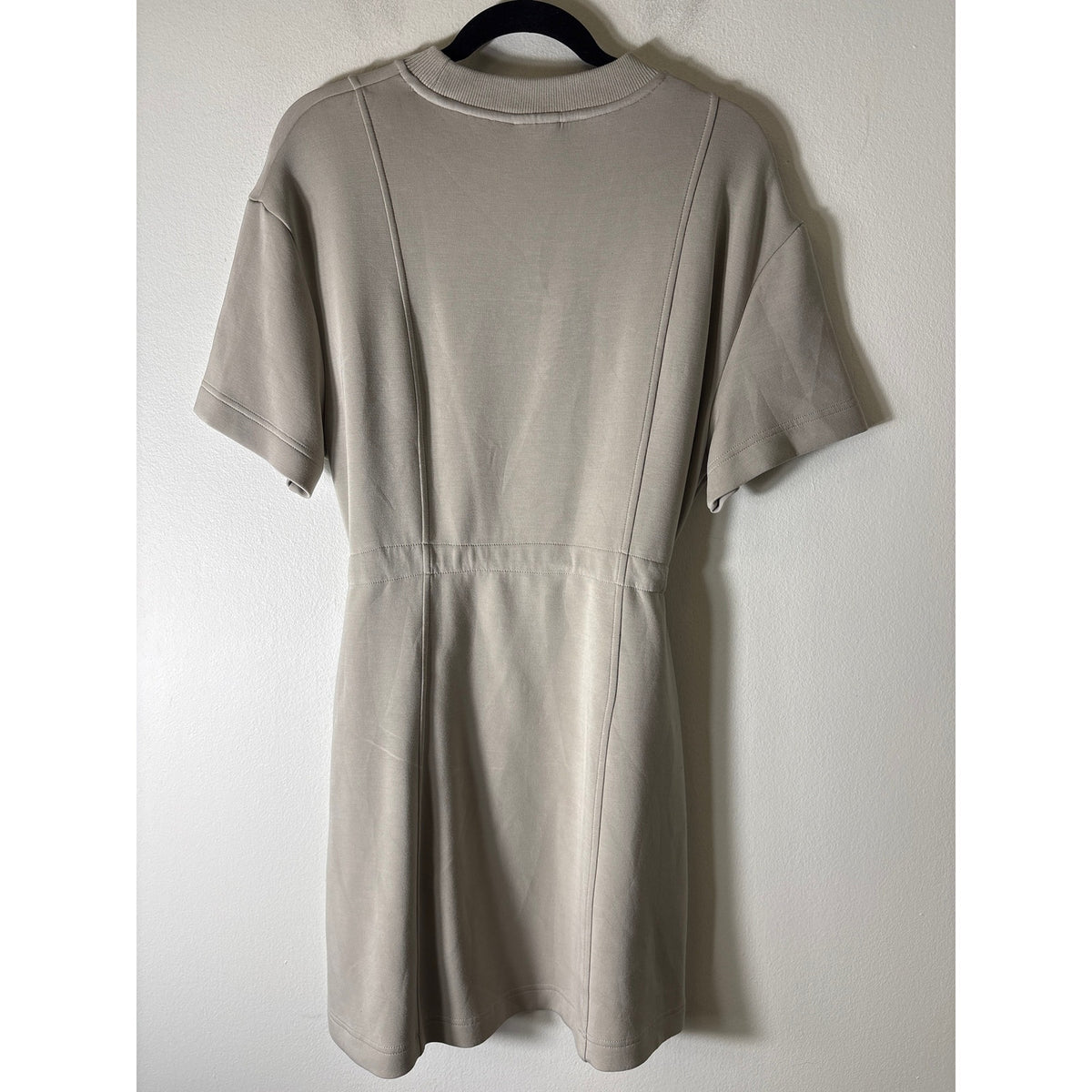 Varley Khaki Drawstring Waistline Athleisure Dress Sz S