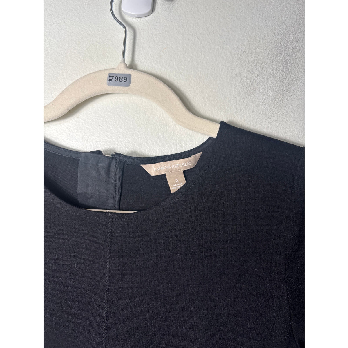 Banana Repubic Black White Colorblock Short Sleeve A-Line Dress Sz 2