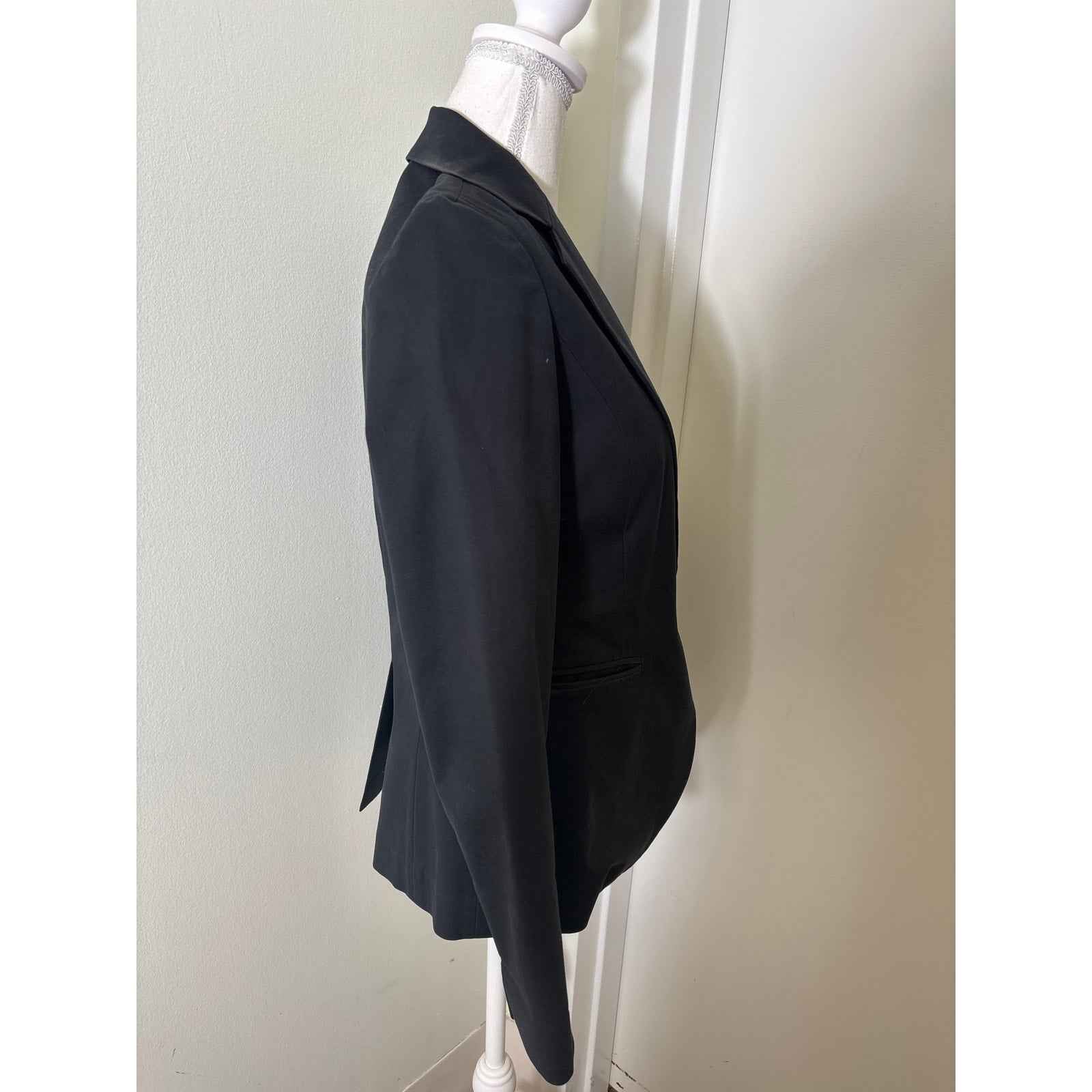 Lafayette 148 Black Long Sleeve Fitted Blazer Sz S