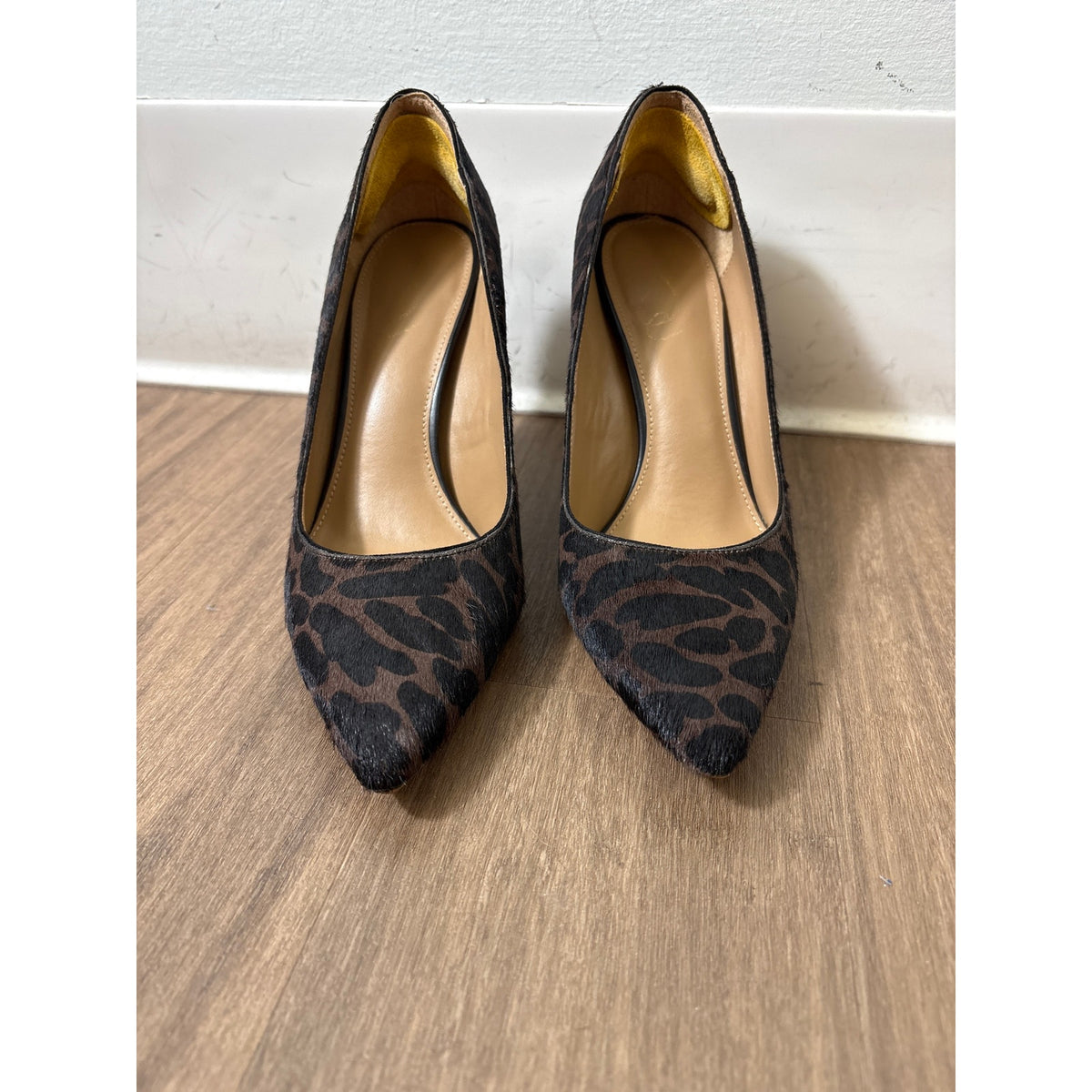 Sam Edelman Black and Brown Leapard Print Calf Hair Pumps Sz 8
