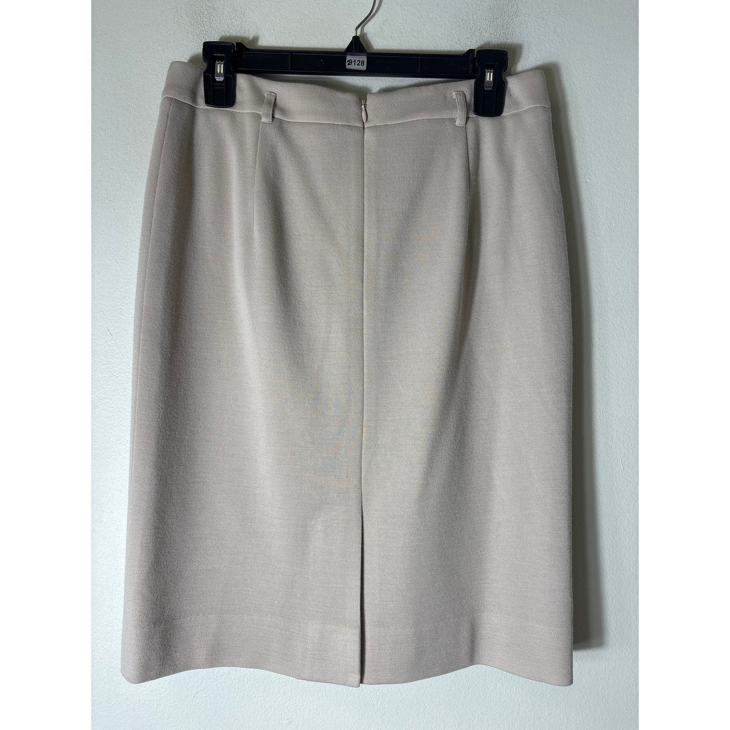Carlisle Light Tan Cardigan Sweater & Skirt Set With Wool Trim Sz S/4
