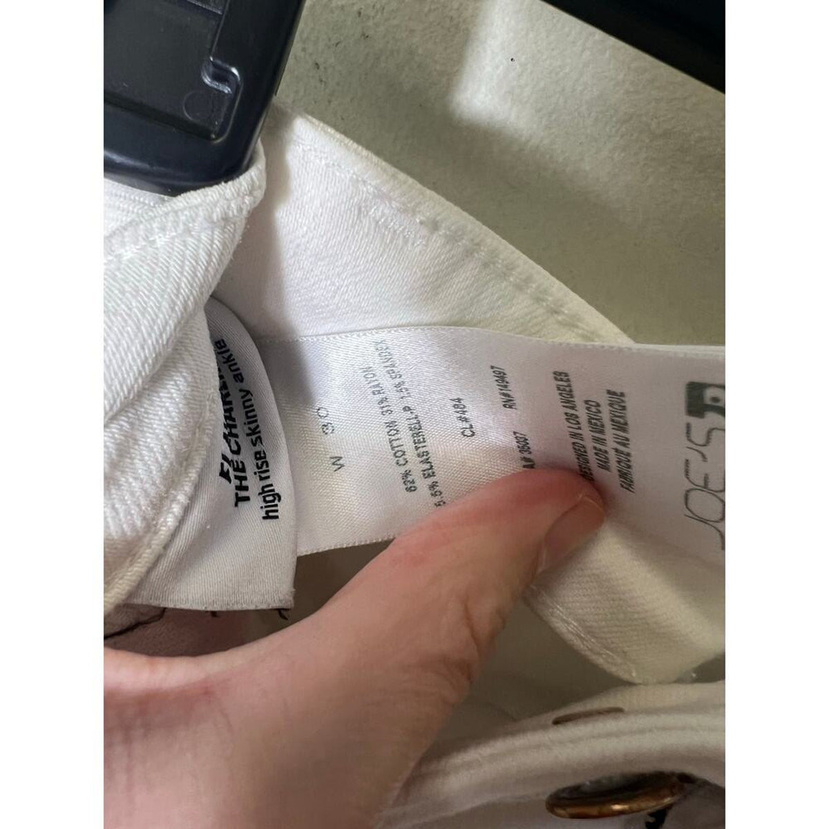 Joe's Jeans White High Rise Skinny Ankle The Charlie Size 30