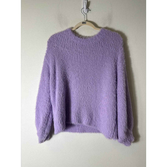 Mustard Seed Lavender Long Sleeve Fuzzy Sweater Sz S