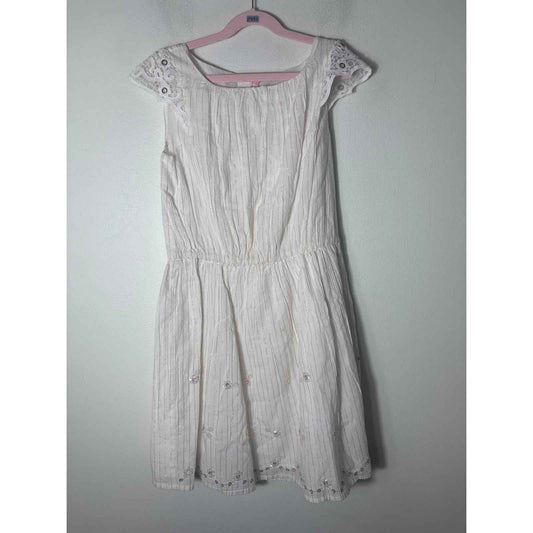 Girls Billie Blush My Lovely Dress Off White Cap Sleeve Dress Sz 12