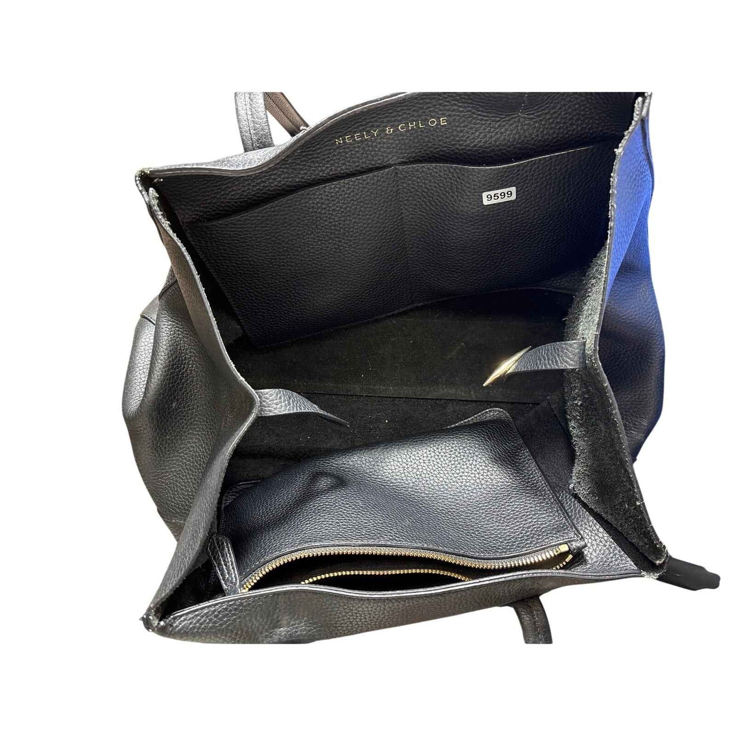 Neely & Chloe Black Pebbled Leather Tote