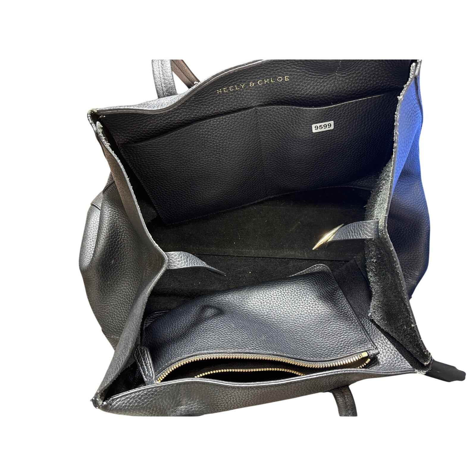 Neely & Chloe Black Pebbled Leather Tote