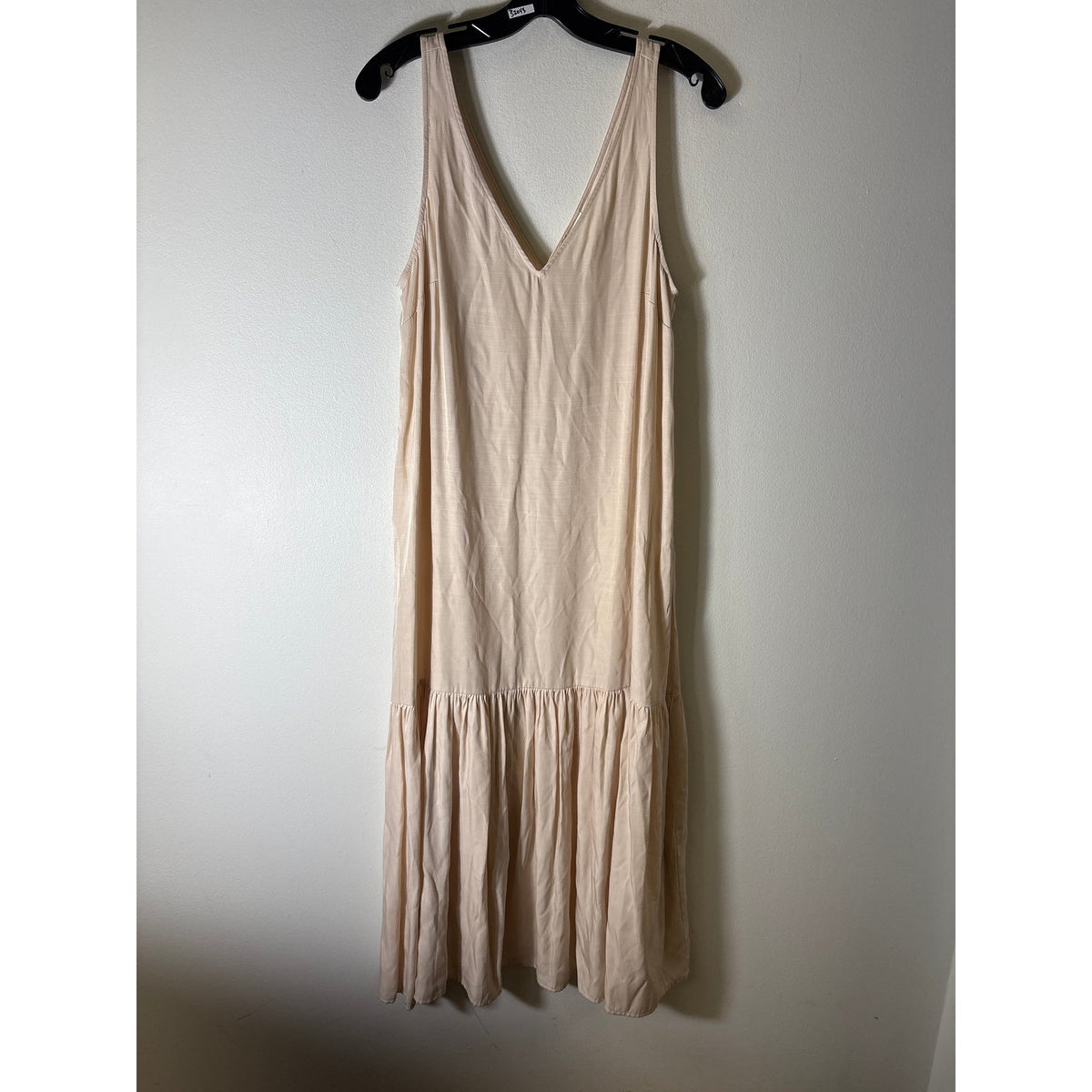 H&M Cream V Neck Maxi Dress Sx S