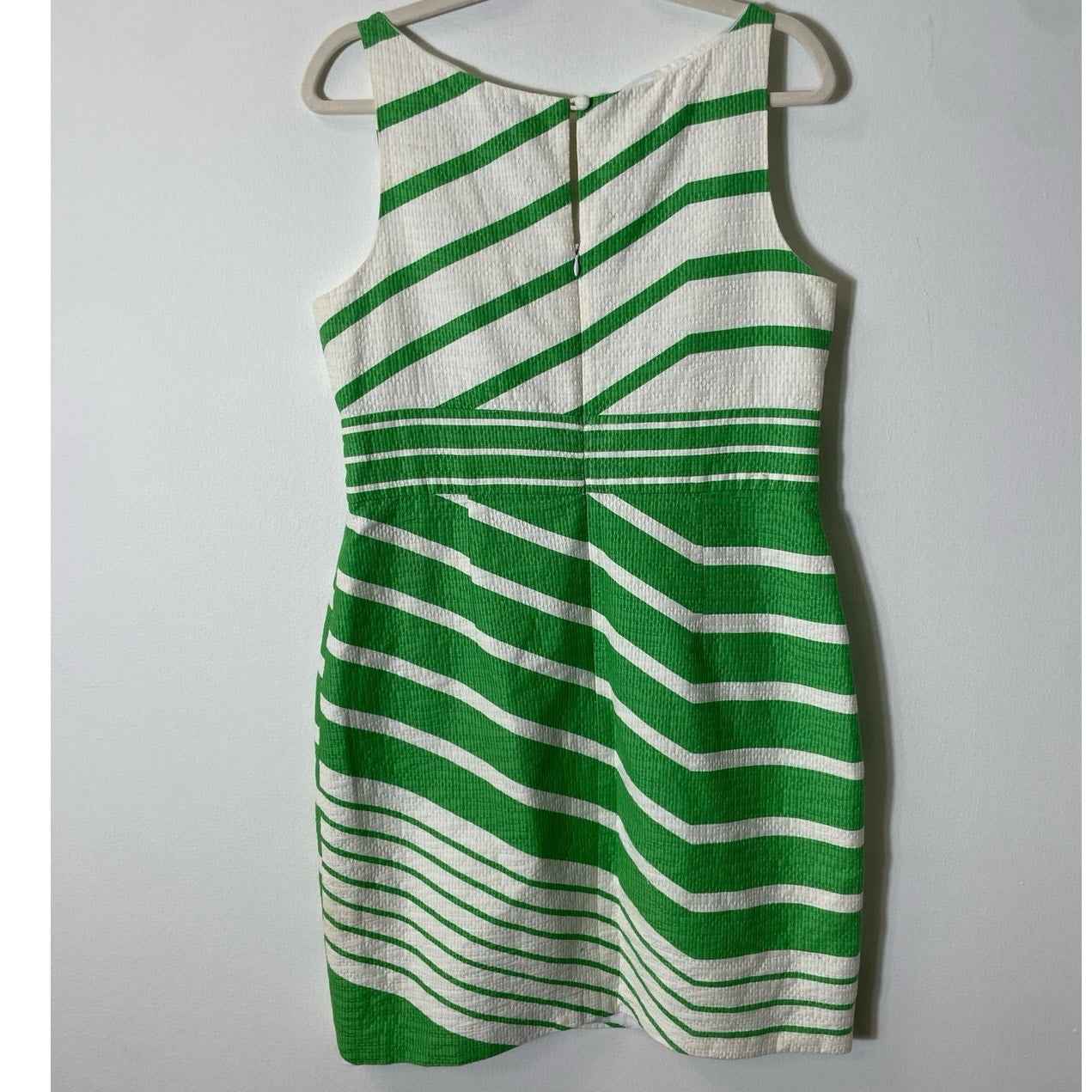 Just Taylor Lime Green/White Knee Length Sleeveless Dress Sz 12