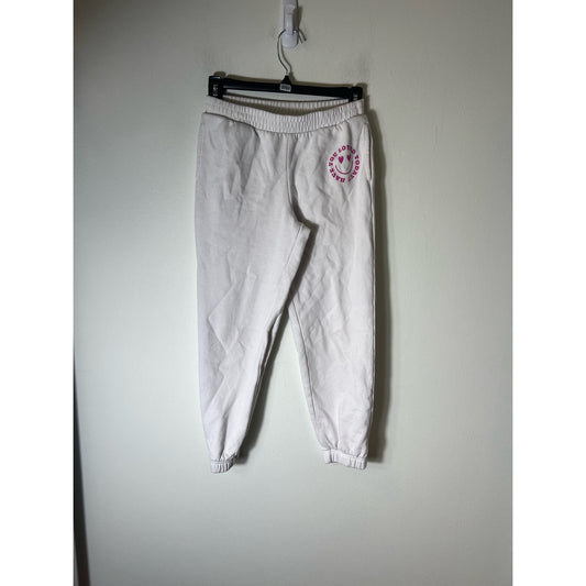 Girls Art Class Large white sweat pants with pink emblem