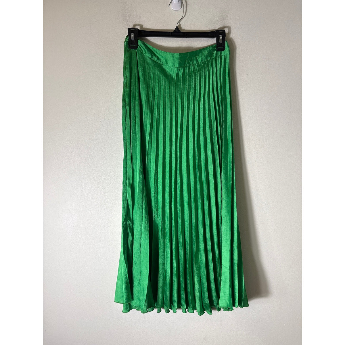 Zara Kelly Green Mini Pleated Sz M