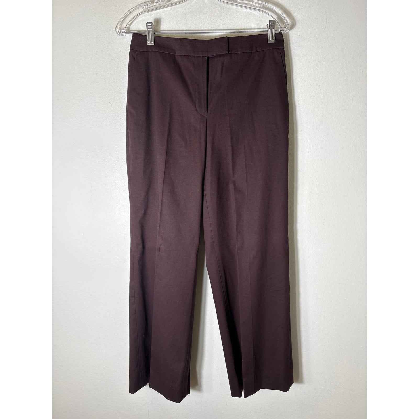 Talbots Brown Stretch Straight Leg Pants Sz 6