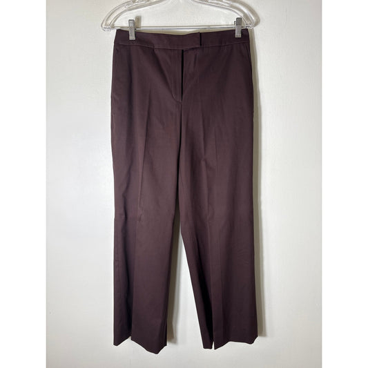 Talbots Brown Stretch Straight Leg Pants Sz 6