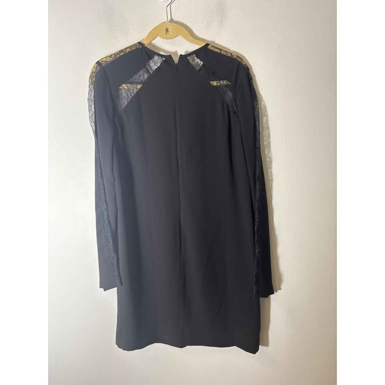 BCBG Black Lace Inset Cocktail Dress Sz M