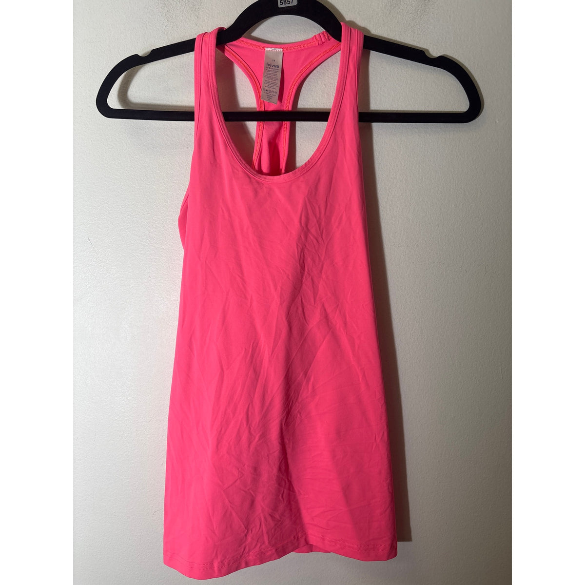 Girl's Ivivva Neon Orange Racerback Athletic Tank Sz 14