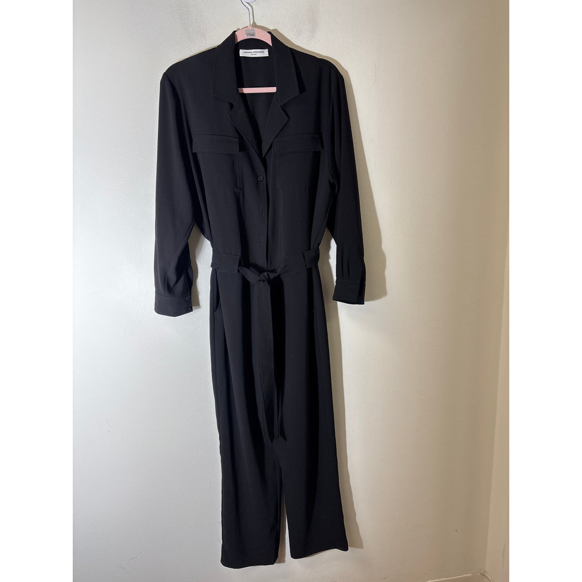 Amanda Uprichard Black Long Sleeve Jumpsuit Sz M