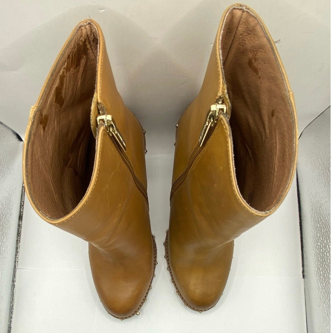 Ginanni Gini Brown Leather Bootie Sz 8.5