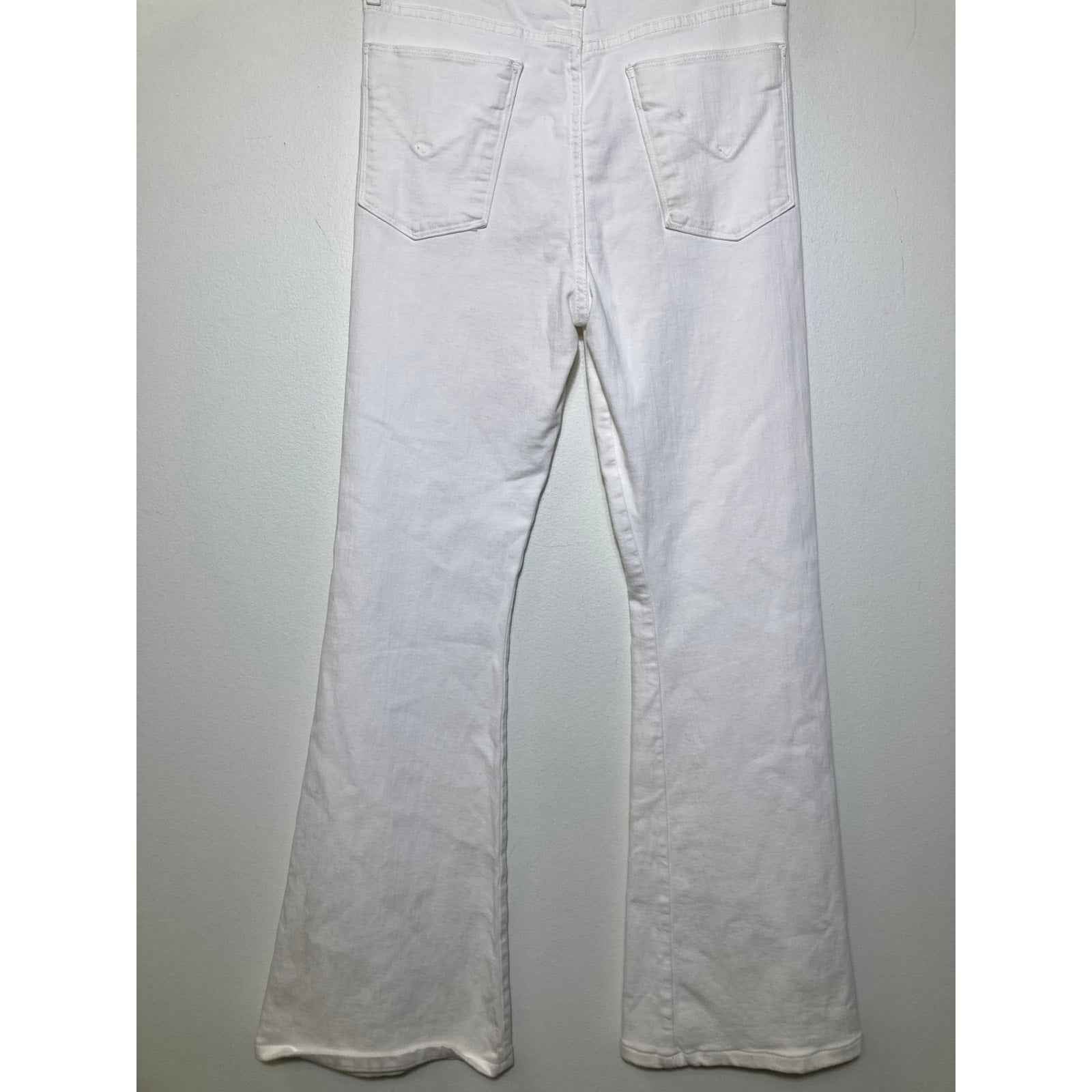 Hudson White High Rise Holly 5 Pkt Flare Denim Sz 30