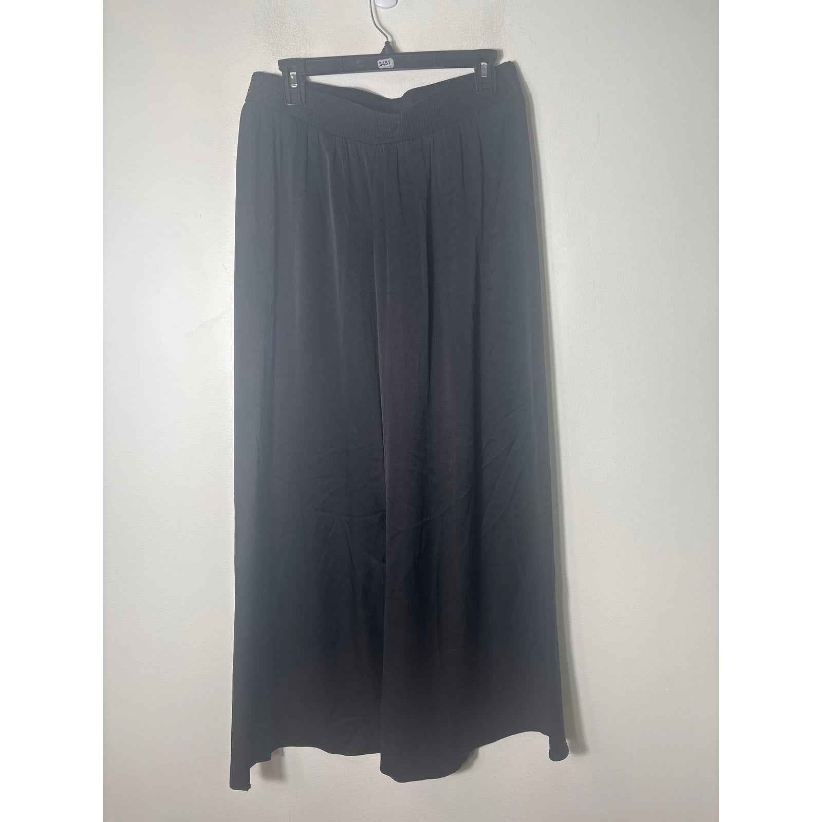 Sadie & Sage Black 100% Silk Black Flowy Slacks Sz s