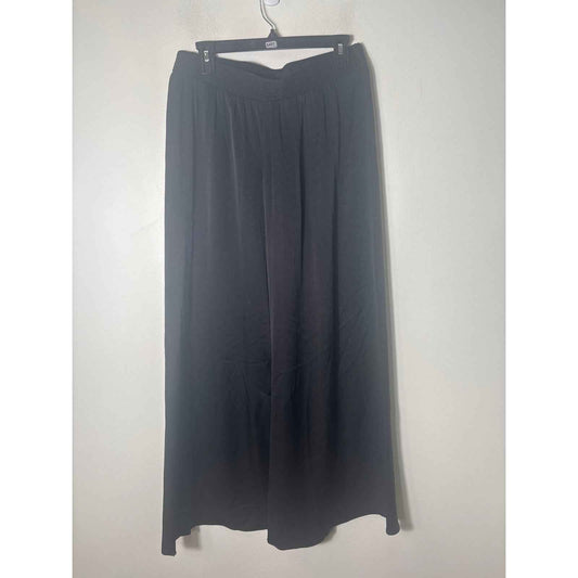 Sadie & Sage Black 100% Silk Black Flowy Slacks Sz s