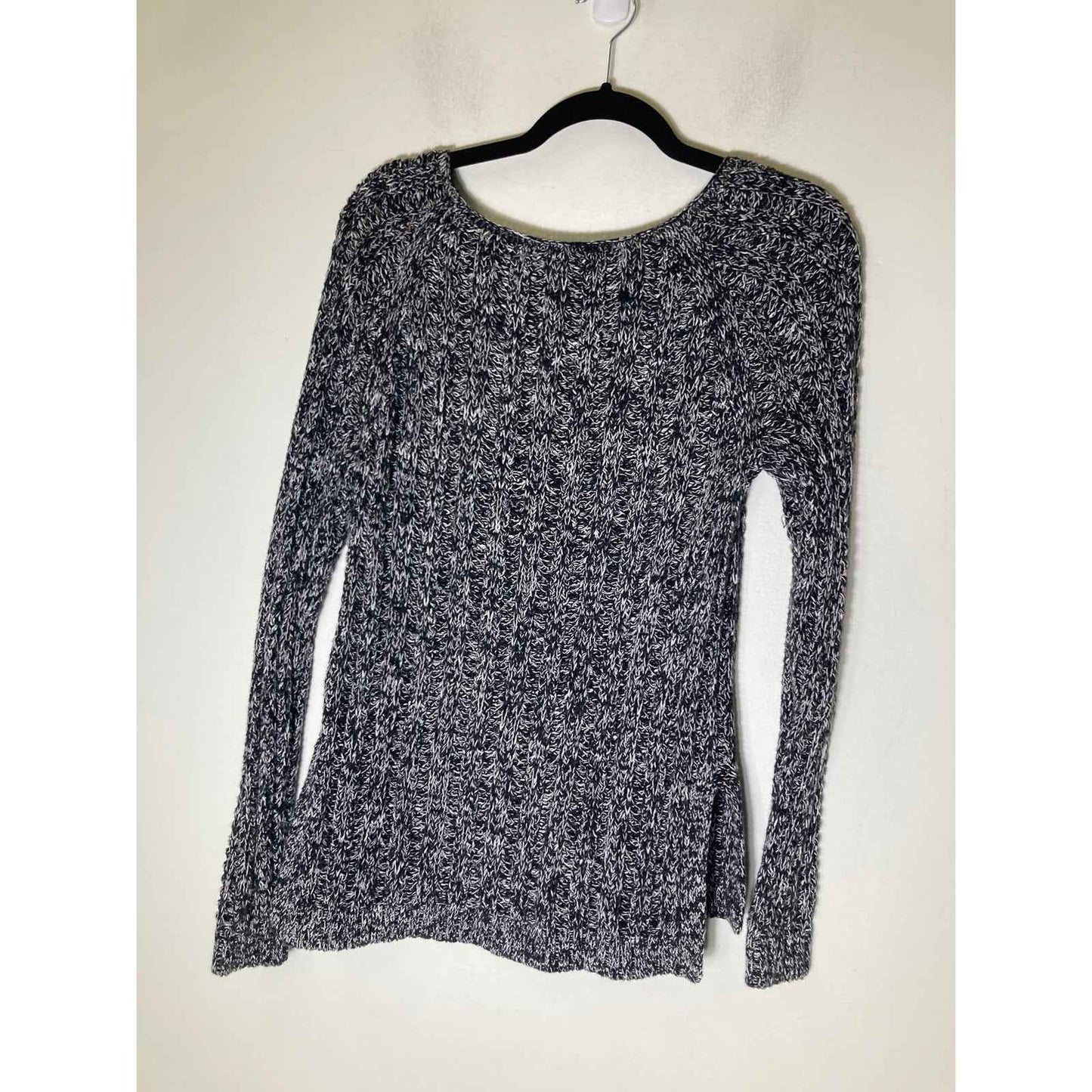 Gap Black White Long Sleeve Cotton Knit Sweater Sz XS