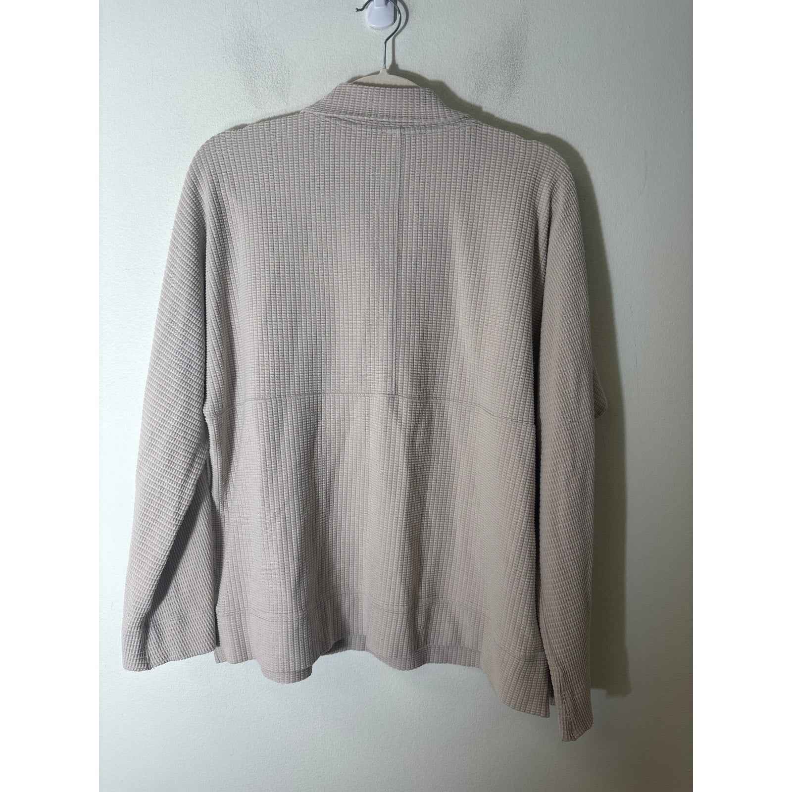 Lilla P Cream Waffle Knit Pullover Sz XL