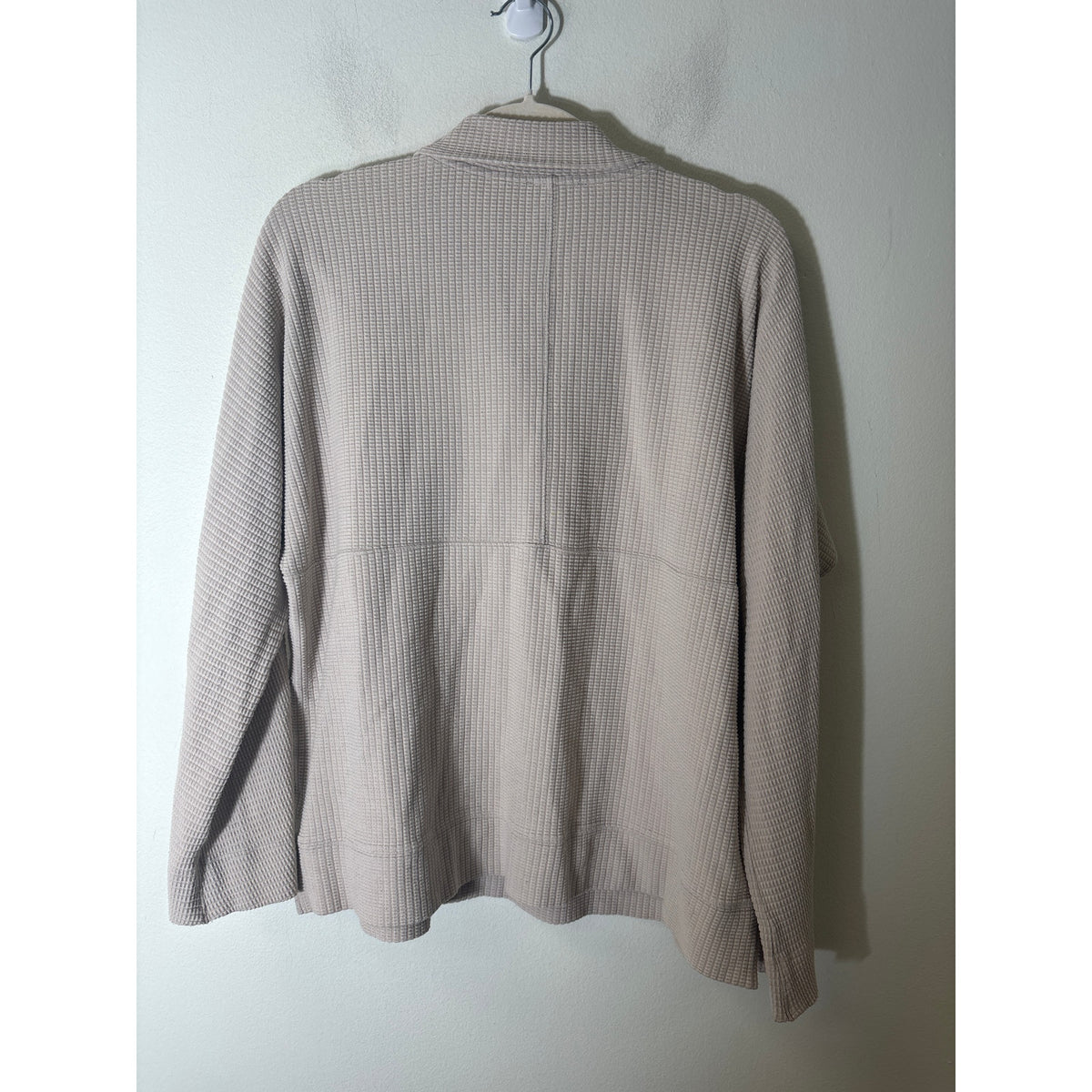 Lilla P Cream Waffle Knit Pullover Sz XL