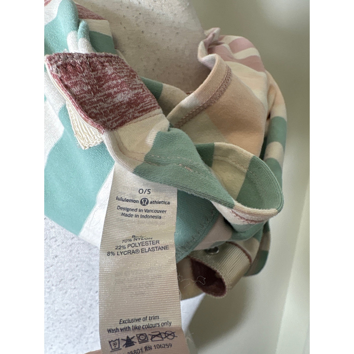 Lululemon Pink Stripe Scarf Sz OS