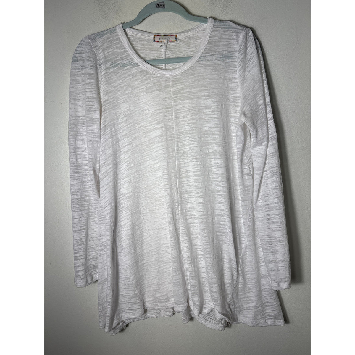 Eri + Ali White Parachute Longsleeve Tee Sz S