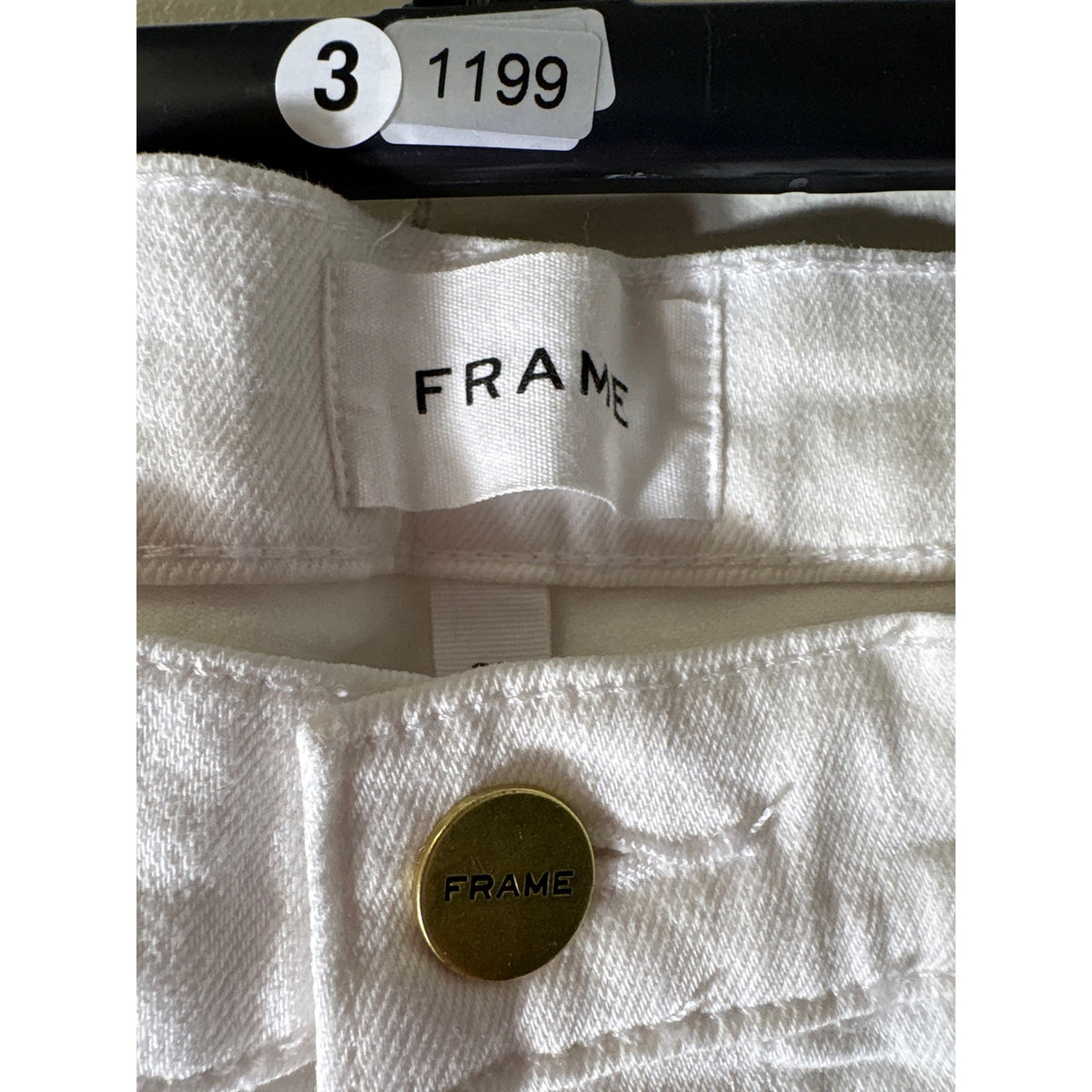 Frame White Blanc Le Garcon Denim Sz 29
