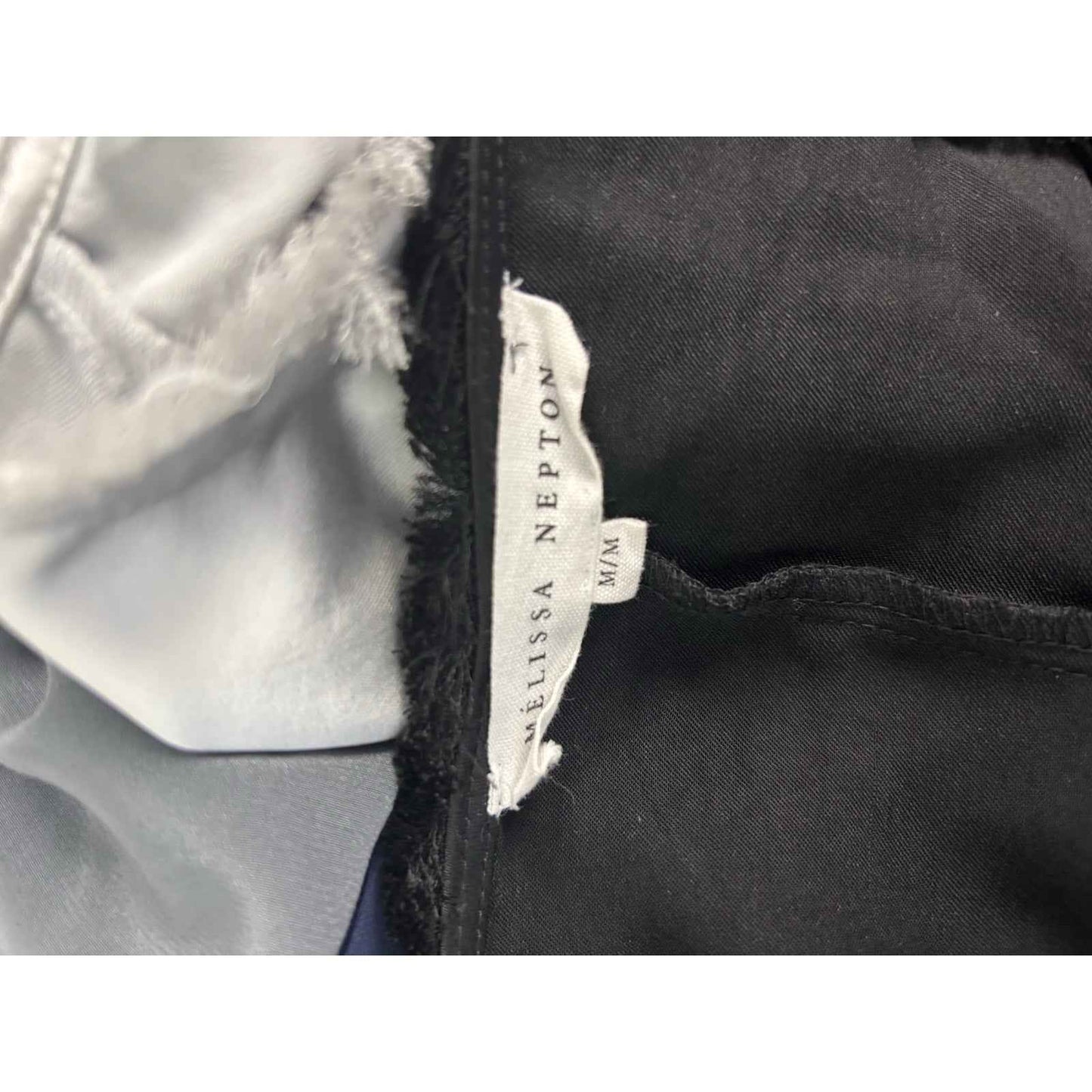 Melissa Nepton Black Sleeveless V-Neck Shirt Sz M