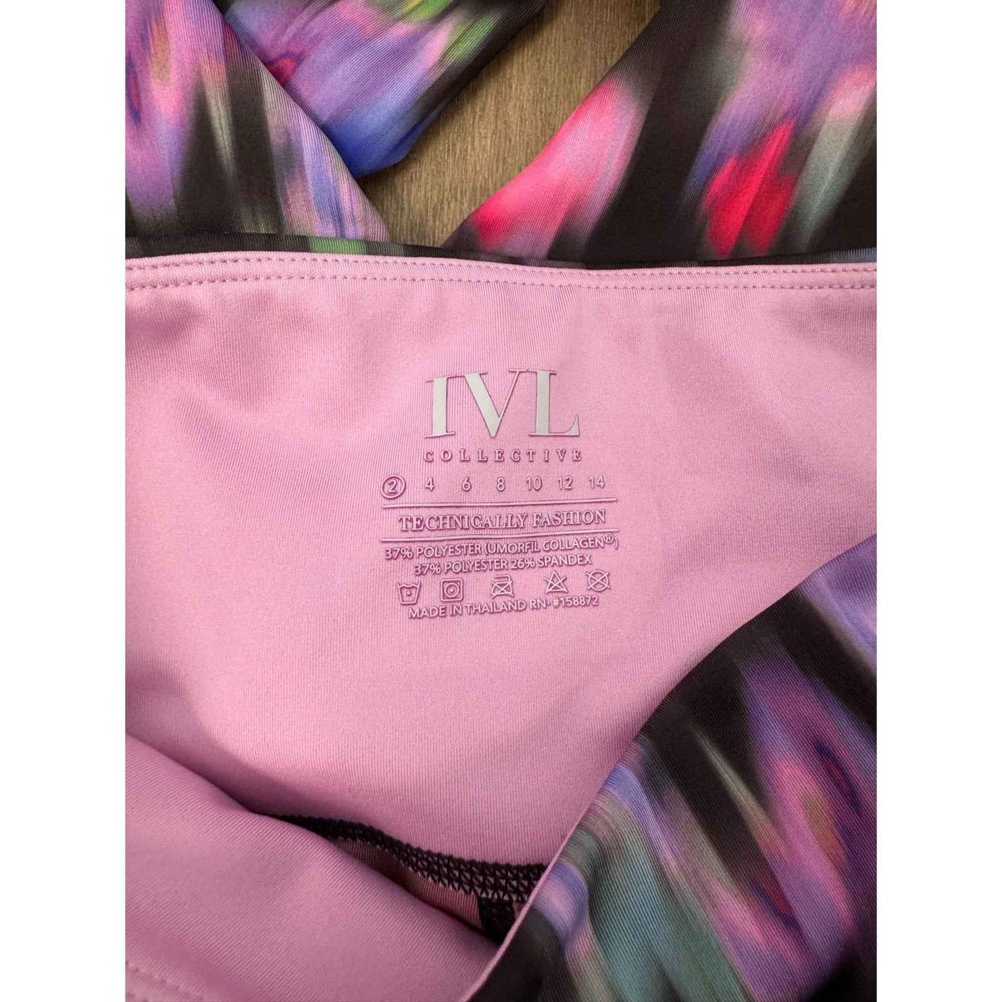 NWOT Ivy Collective Bright Multicolor Floral Leggigs Sz 2