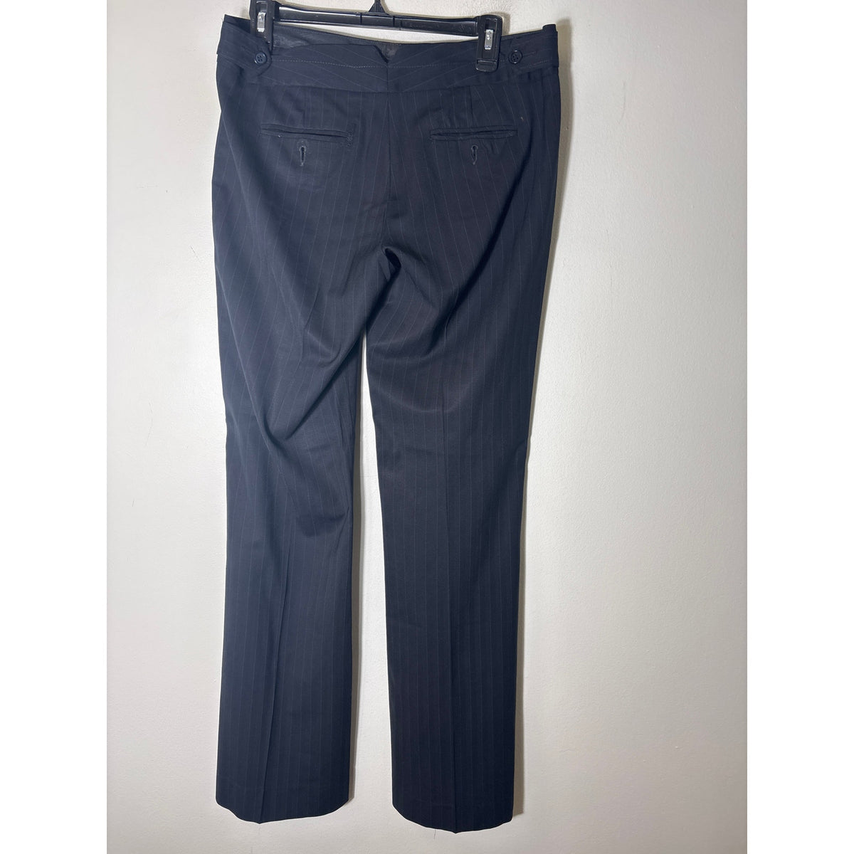 BCBG Black W Blue Pin Stripe Pants Sz 8