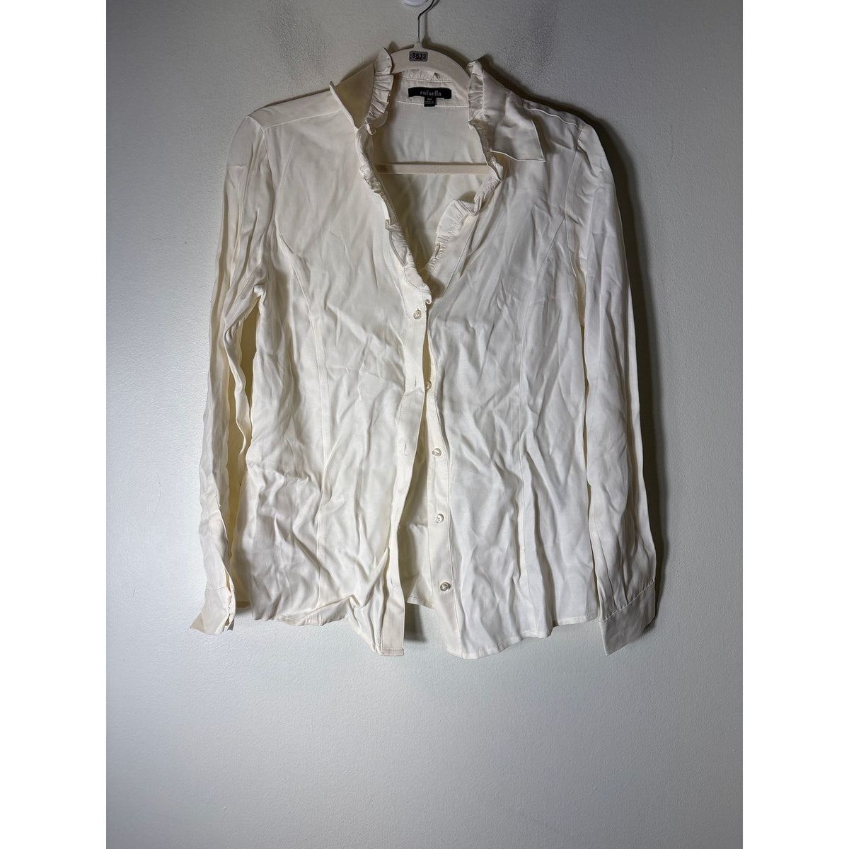 Rafealla off-white button down Sz M