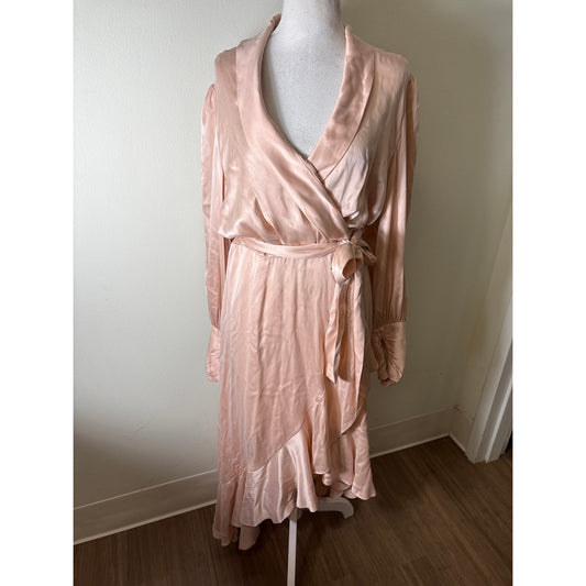 Zimmerman Pink Silk Wrap Dress Sz 3 (10)