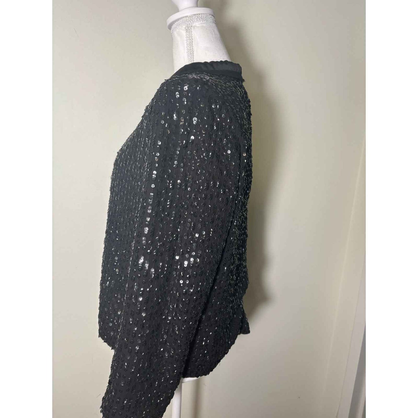 Velvet by Graham and Spencer Black Long Sleeve Cocktail Jacket Sz S