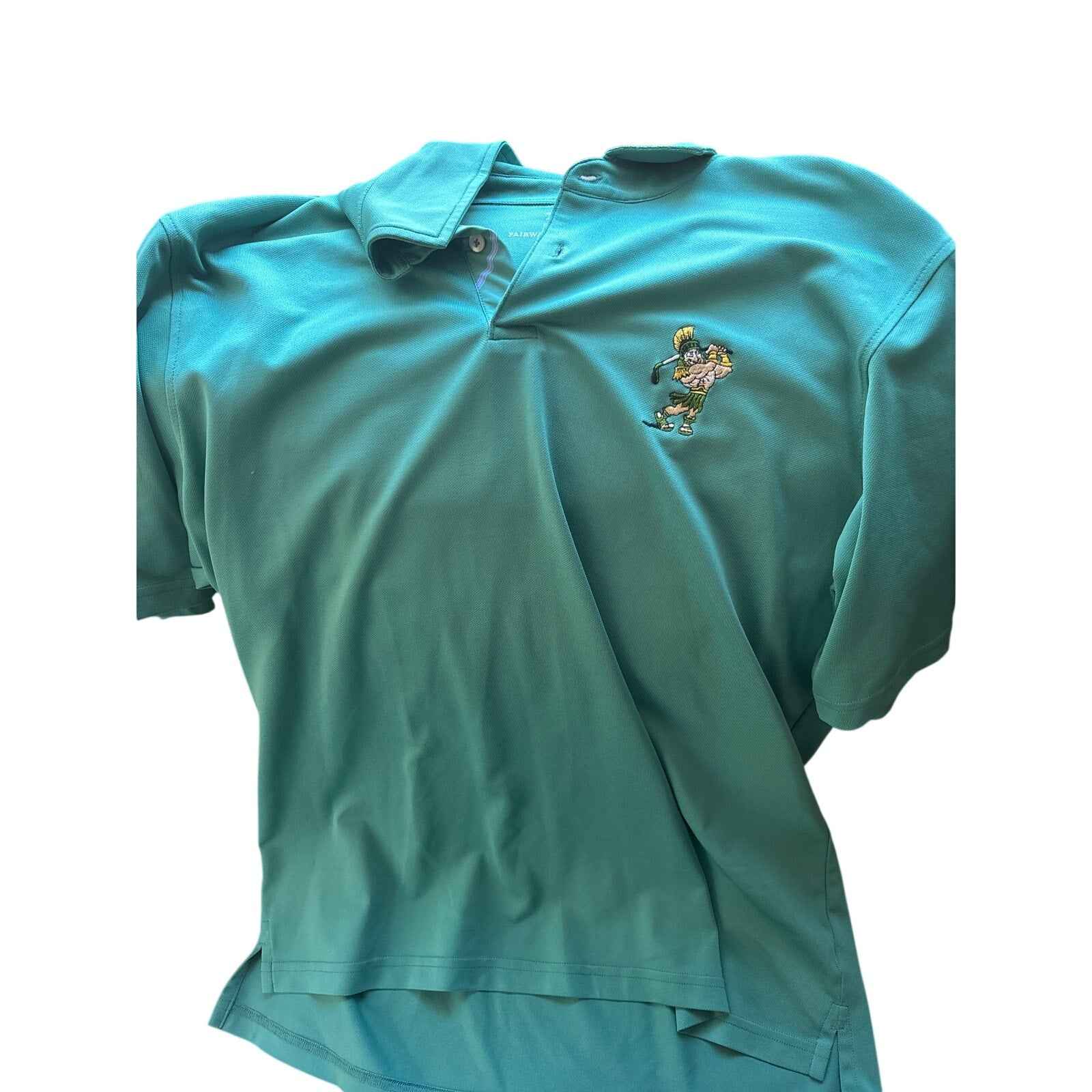 Men's Fairway and Green Classic Green Short Sleeve Spartan Shirt Sz L