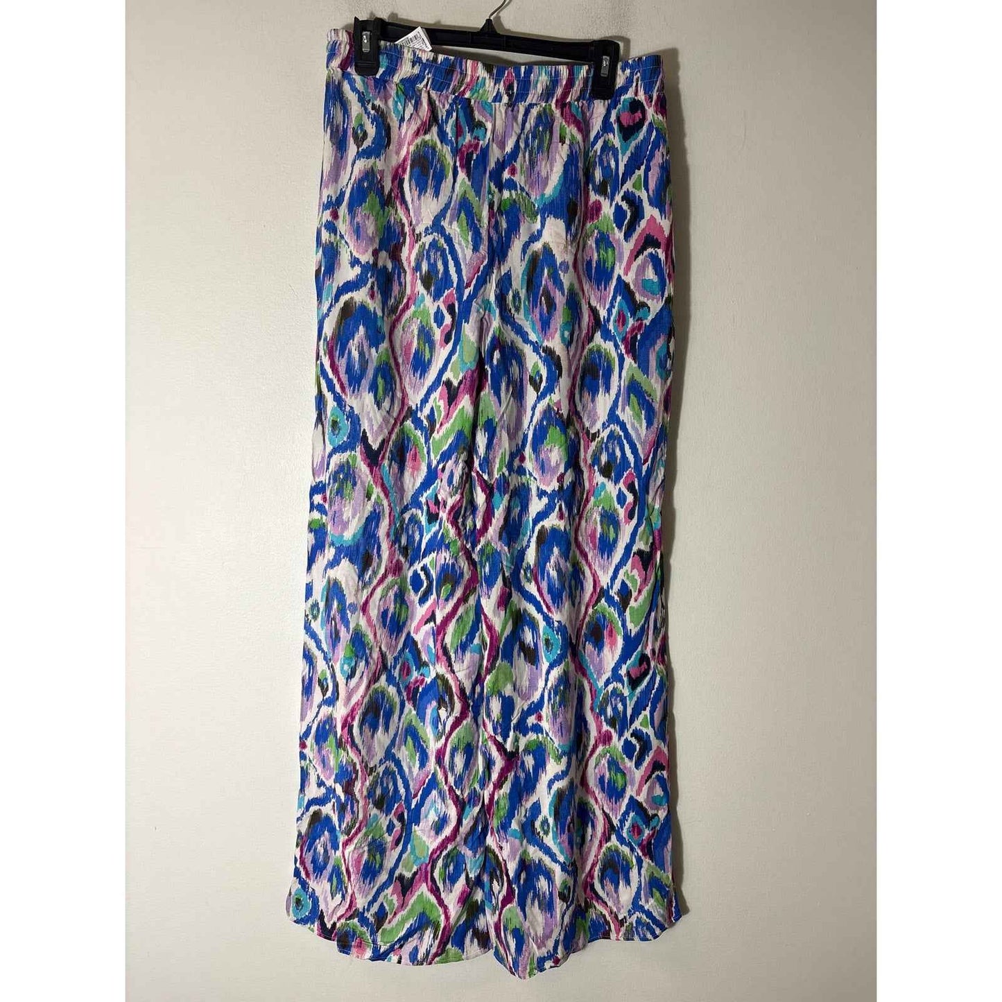 NWT Zara Multicolor Wide Leg Flowy Summer Pull on Pants sz XL