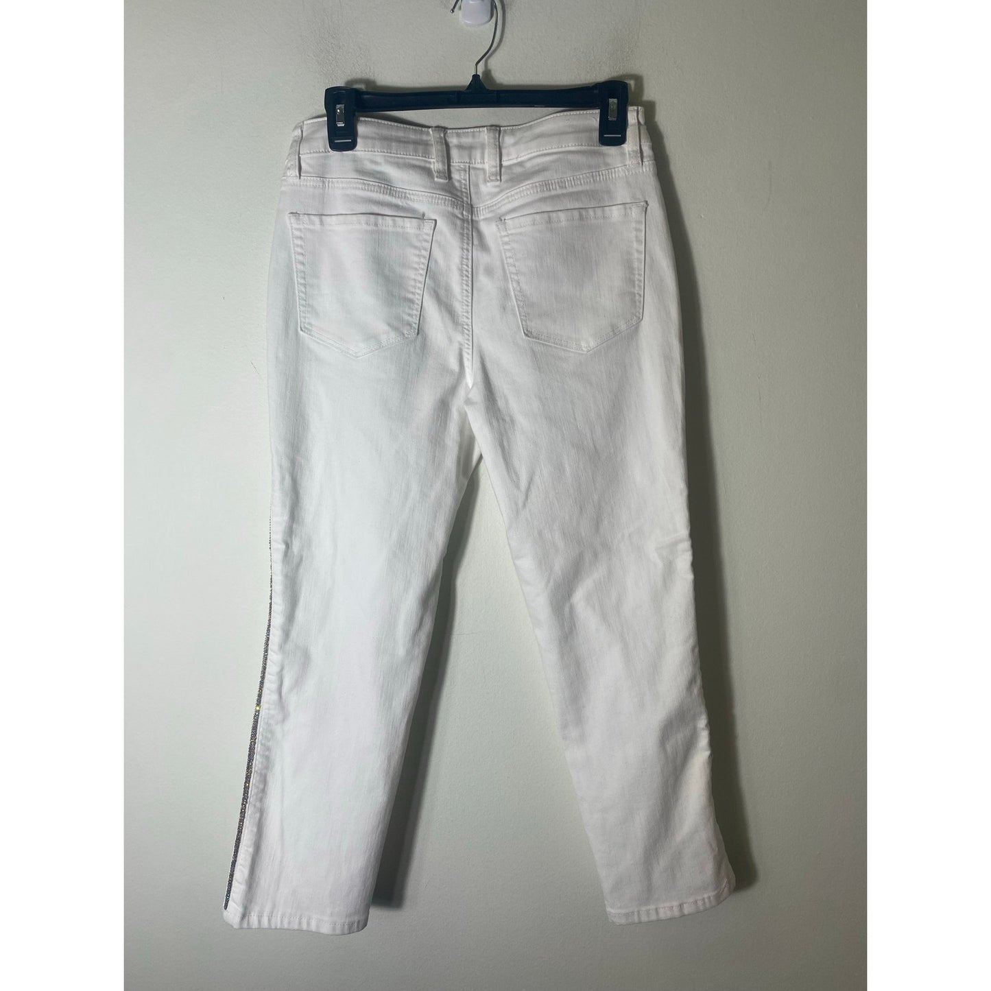Tommy Bahama White Ella Twill Crop Jeans Sz 4