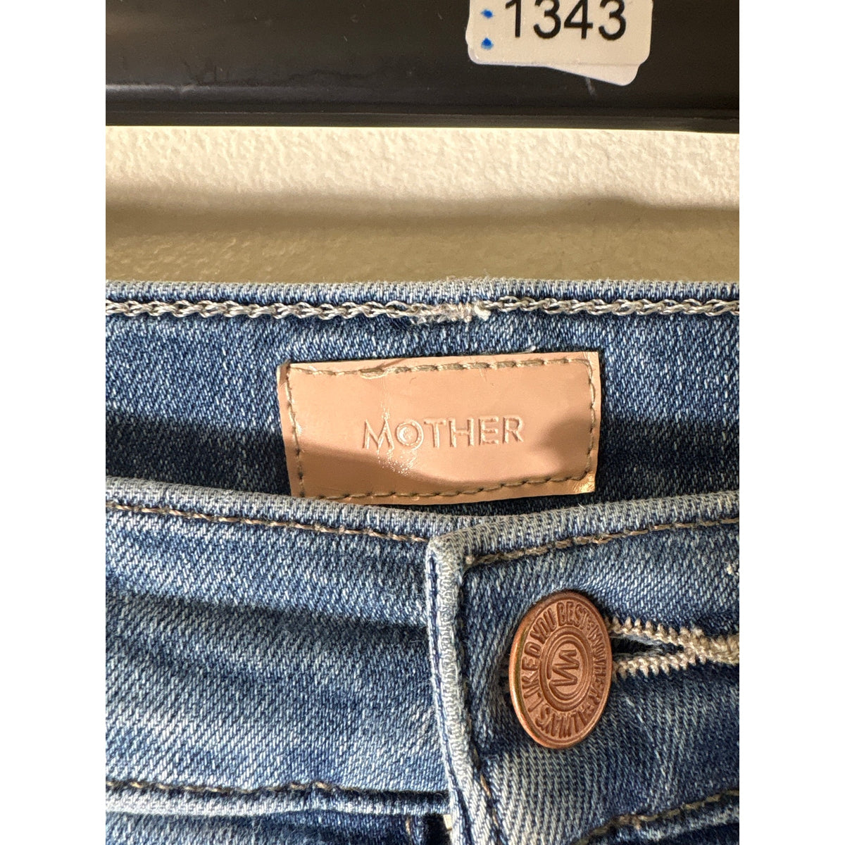 Mother The Hustler Ankle Fray Healing Jar Color Denim Sz 27