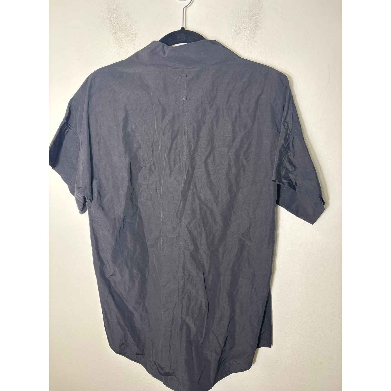 Kal Rieman Black Short Sleeve Button Up Shirt Sz L