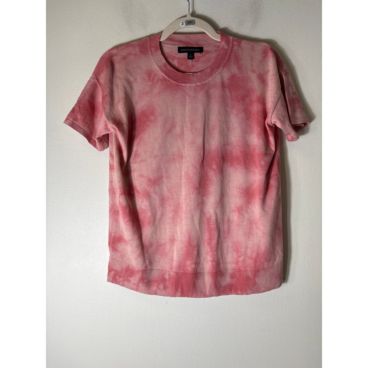 Banana Republic Pink Tie Dye Light Weight Pullover Top Sz S