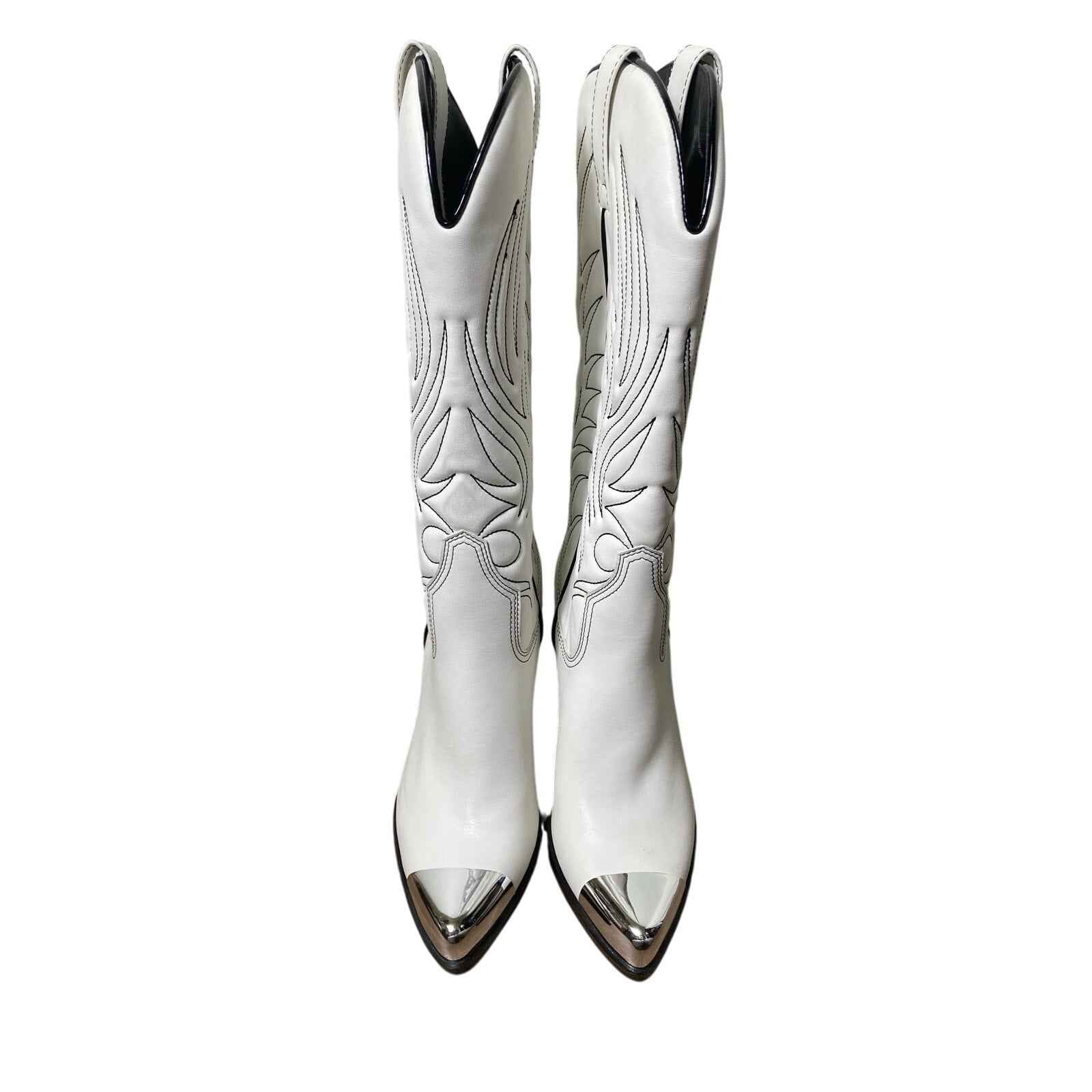 NWOB Katy Perry White The Zania Western Boot Sz 6